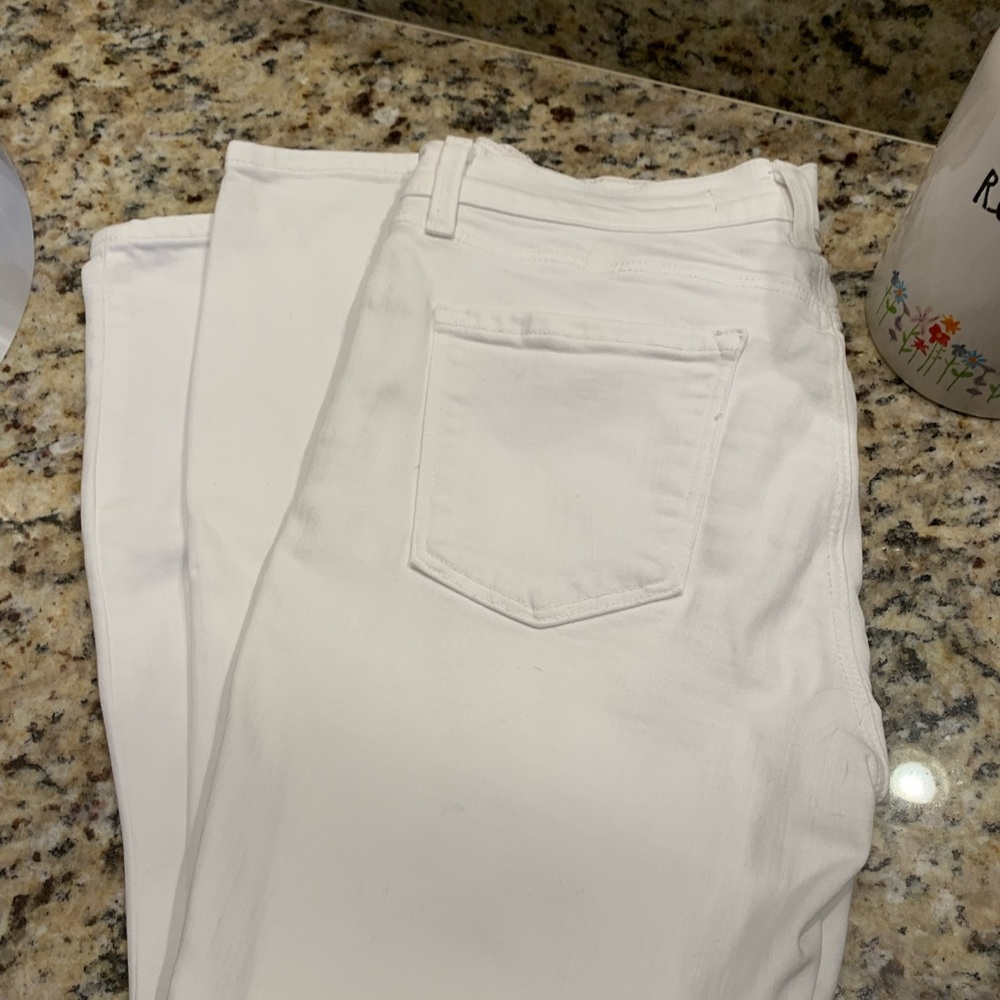 J Brand white skinny crop